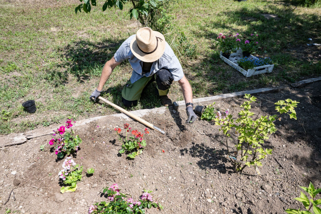 Rene Wadas im Garten 